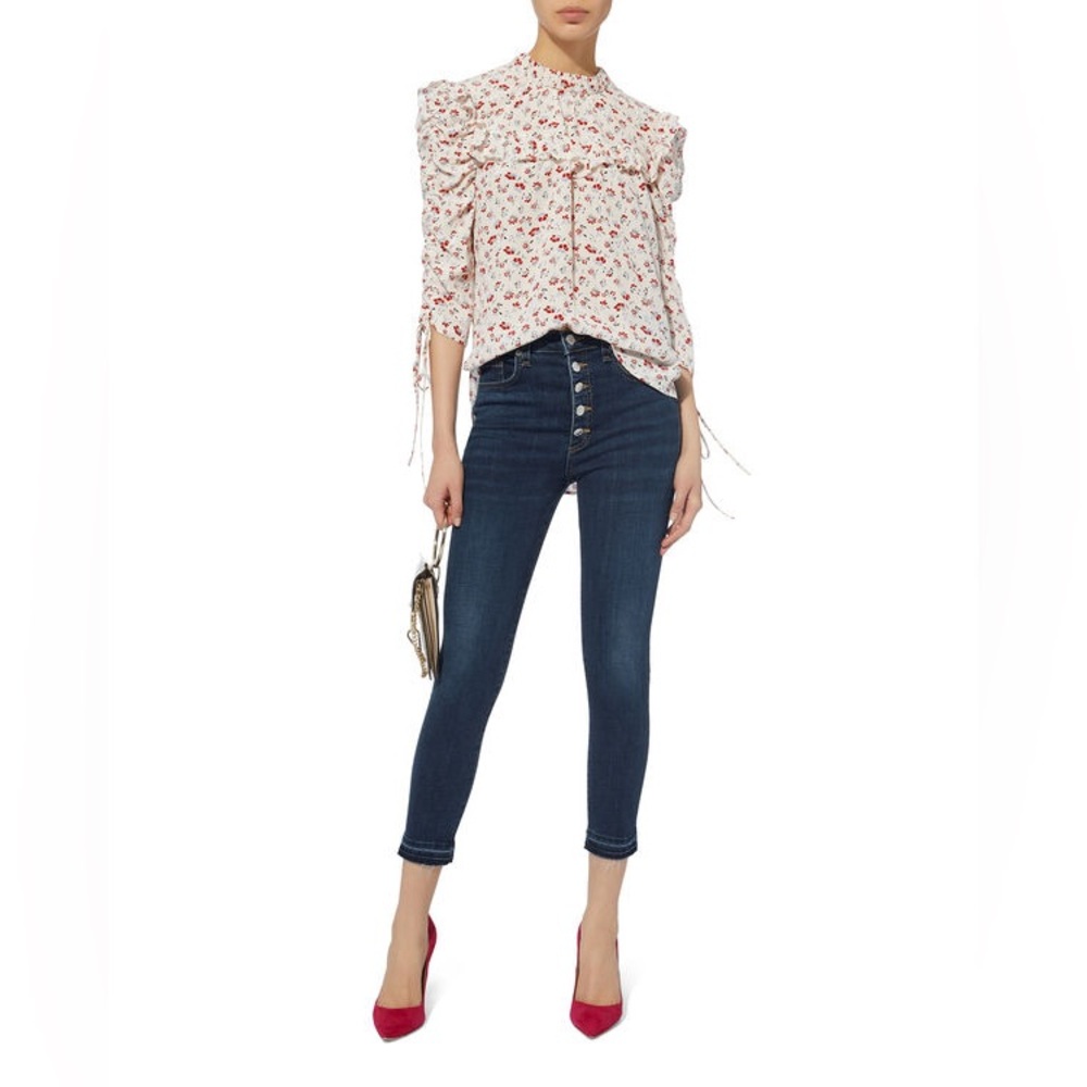 Veronica Beard Debbie Frayed Skinny Jeans. Size 25
